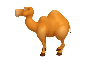 camel cartoon 3D Model