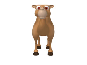 camel cartoon 3D Model
