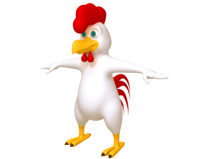 rooster cartoon 3D 모델