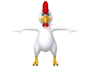 rooster cartoon Modelo 3D