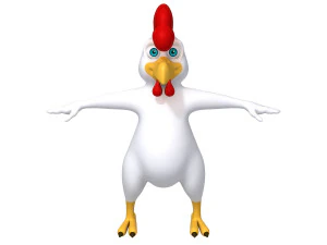 rooster cartoon 3D Model