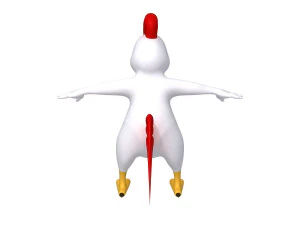 rooster cartoon 3D Model