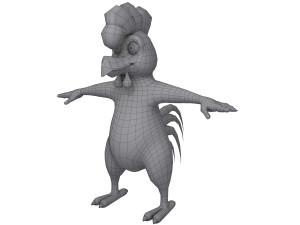 rooster cartoon Modelo 3D