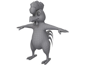 rooster cartoon 3D Model
