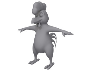 rooster cartoon Modelo 3D