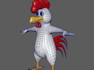 rooster cartoon 3D Model