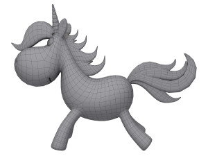 unicorn cartoon Modèle 3D