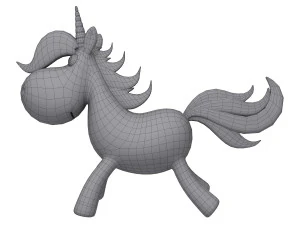 unicorn cartoon 3D Model
