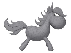 unicorn cartoon 3D Model