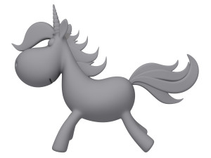 unicorn cartoon Modèle 3D