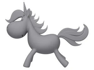 unicorn cartoon 3D Model