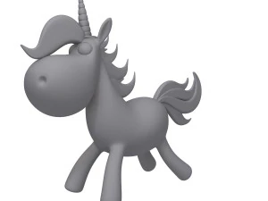 unicorn cartoon 3D Model