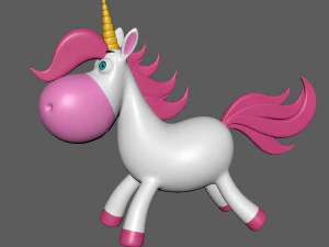 unicorn cartoon 3D Model