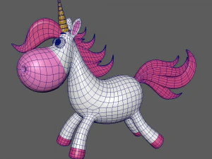 unicorn cartoon 3D Model