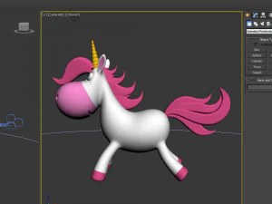 unicorn cartoon 3D Model