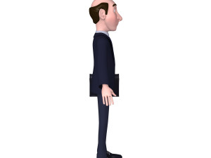 business man cartoon 3D Model