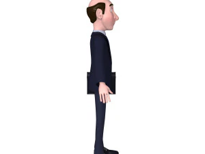 business man cartoon 3D Model
