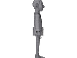 business man cartoon 3D Model