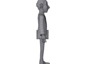 business man cartoon 3D Model