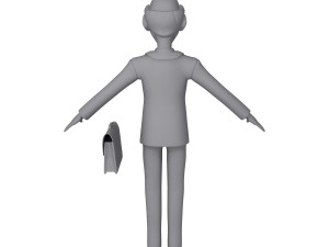 business man cartoon 3D Model