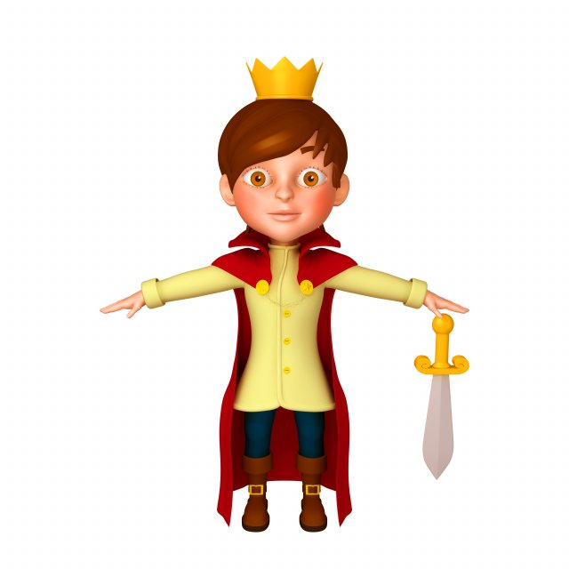 prince cartoon 3D मॉडल .c4d .max .obj .3ds .fbx .stl .blend 