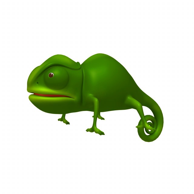 chameleon cartoon Modèle 3D .c4d .max .obj .3ds .fbx .stl .blend 
