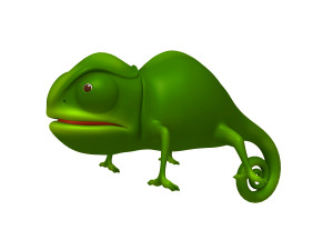 chameleon cartoon 3D Model