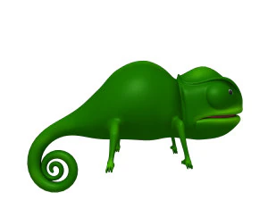 kartun bunglon Model 3D