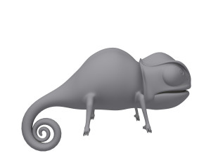 chameleon cartoon Modèle 3D