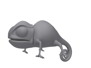 chameleon cartoon Modèle 3D