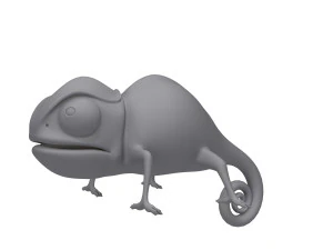 kartun bunglon Model 3D