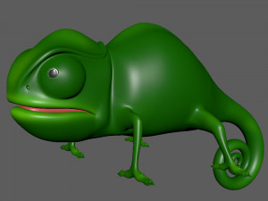 chameleon cartoon Modèle 3D