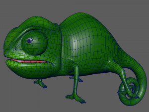 chameleon cartoon Modèle 3D