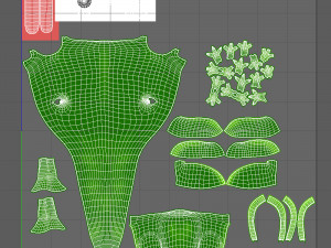 chameleon cartoon Modèle 3D