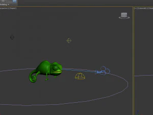 kartun bunglon Model 3D