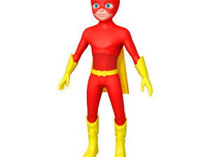 superhero cartoon Modelo 3D
