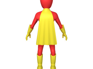 superhero cartoon Modelo 3D