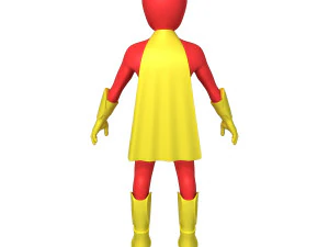 superhero cartoon 3D Model