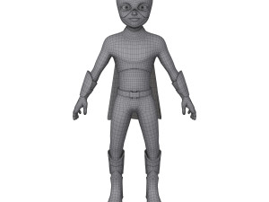 superhero cartoon Modelo 3D