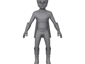 superhero cartoon 3D Model