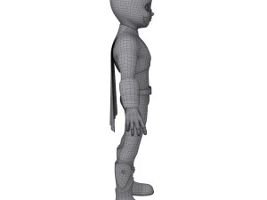 superhero cartoon 3D Model