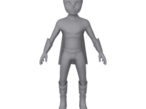 superhero cartoon Modelo 3D