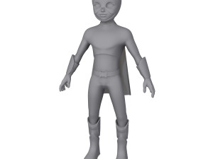 superhero cartoon Modelo 3D