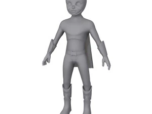 superhero cartoon 3D Model