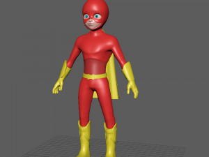 superhero cartoon Modelo 3D