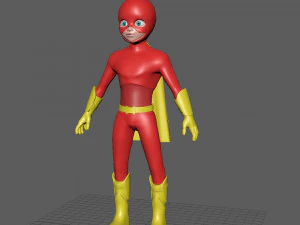 superhero cartoon 3D Model