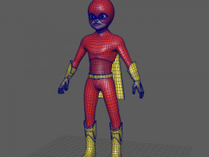 superhero cartoon Modelo 3D