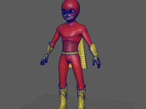 superhero cartoon 3D Model