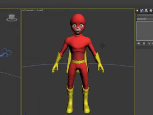 superhero cartoon 3D Model