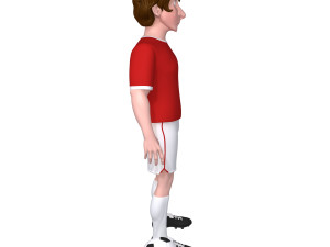 football player soccer cartoon 3Dモデル